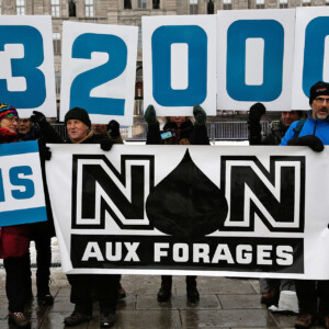 Retour en images sur la mobilisation d'Eau Secours contre les projets d'hydrocarbures