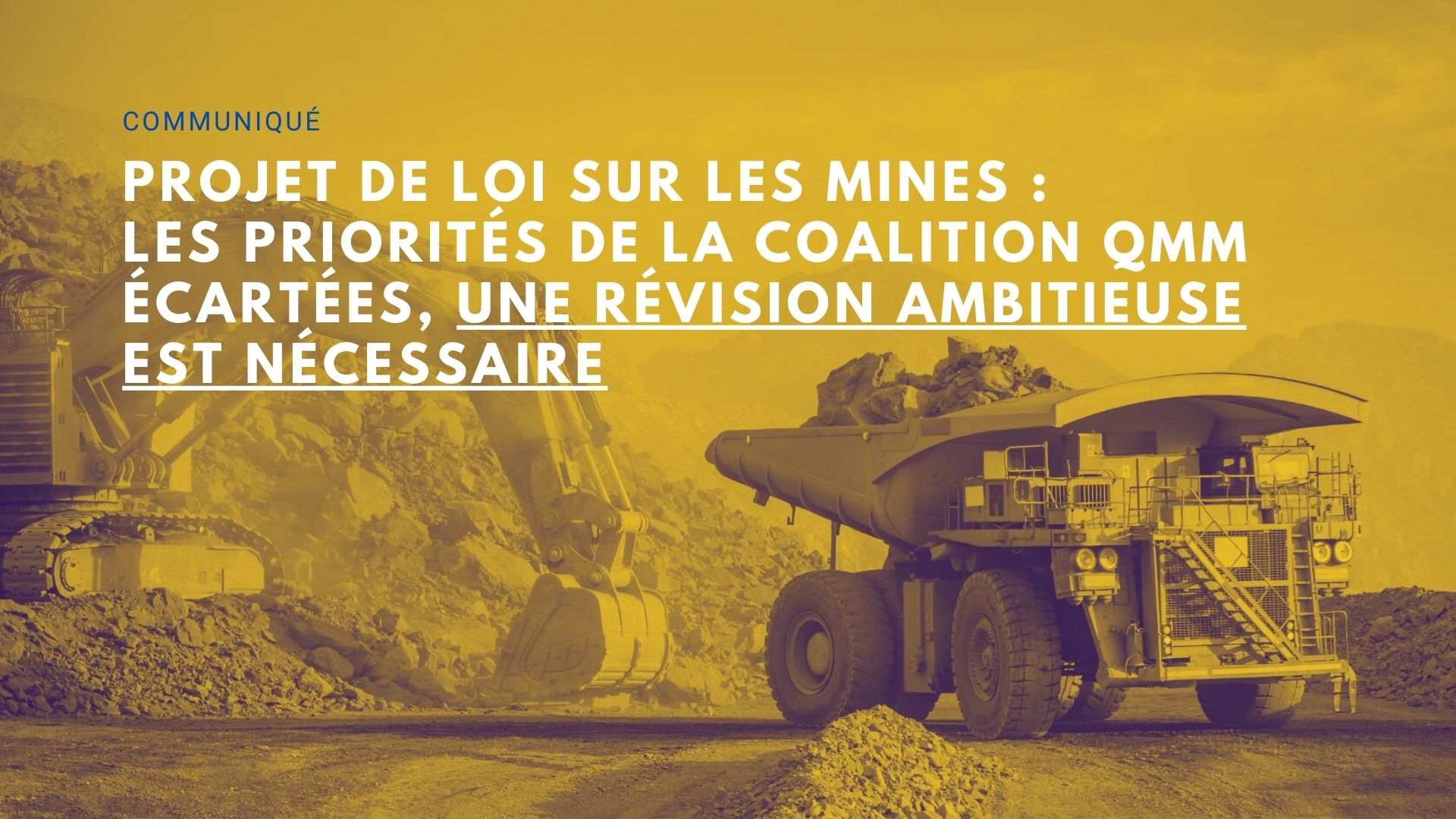 Projet de loi sur les mines : les priorités de la Coalition QMM ...